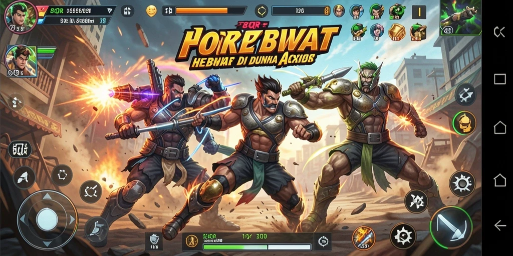 Gameplay seru dalam aksi pertarungan 8QR.