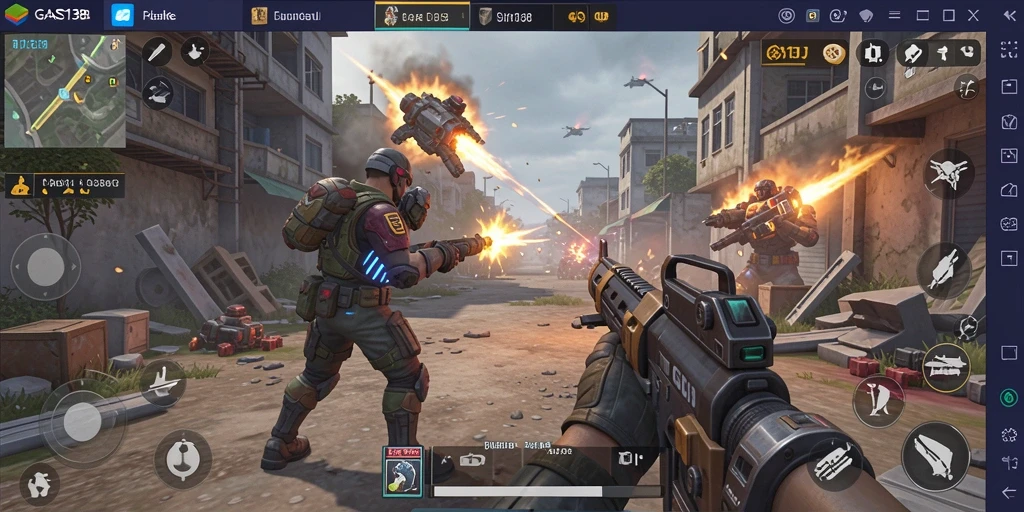 Gameplay GAS138 yang intens dan mendebarkan dalam pertempuran TPS.