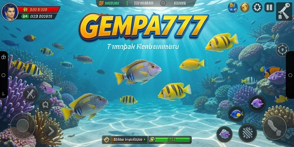 Tampilan keren dari gameplay <strong>GEMPA777</strong> saat menangkap ikan besar.