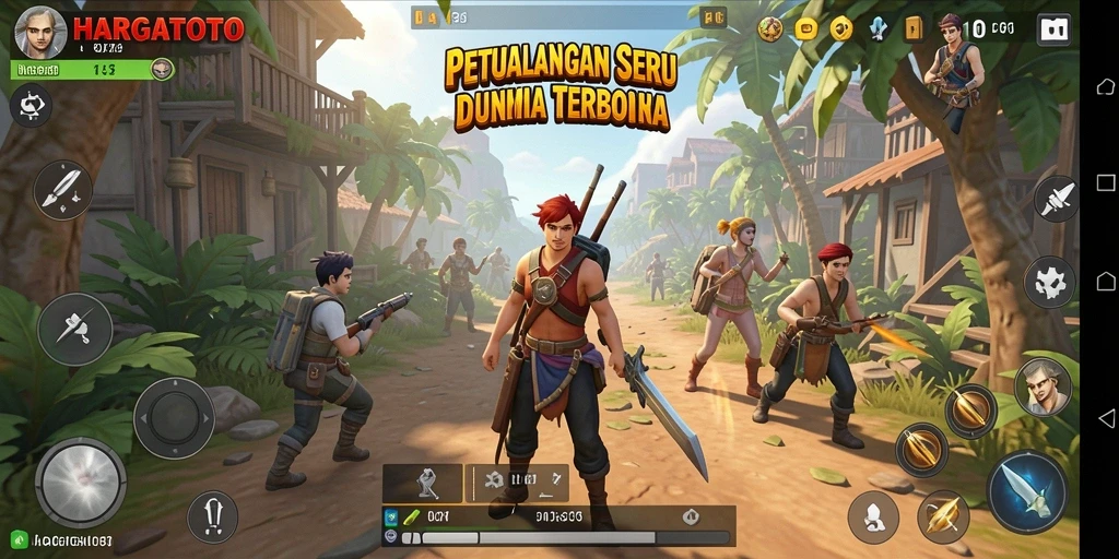 Screenshot HARGATOTO menampilkan petualangan seru dalam dunia terbuka.