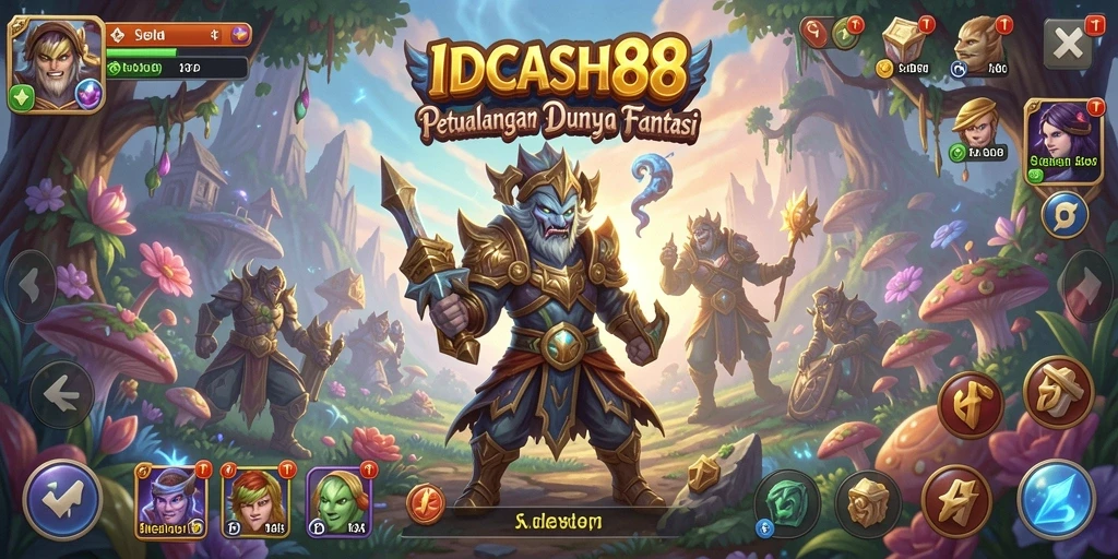 Screenshot utama IDCASH88 yang menampilkan aksi petualangan menarik.