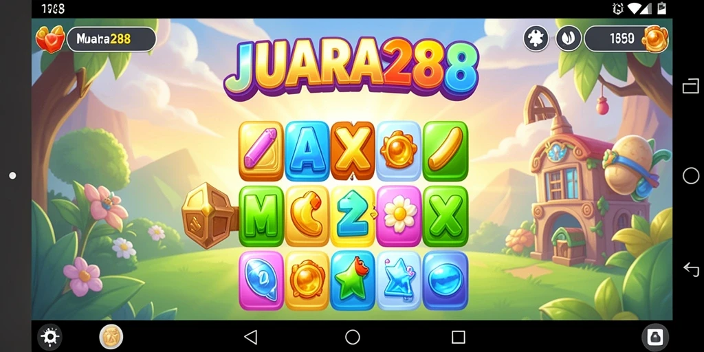 Tampilan gameplay JUARA288 dengan aksi Match-3 yang seru.