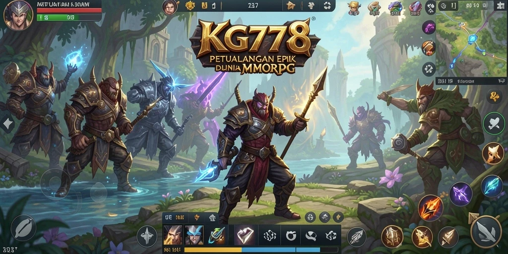 Tangkapan layar gameplay menunjukkan pertempuran seru di dunia MMORPG.