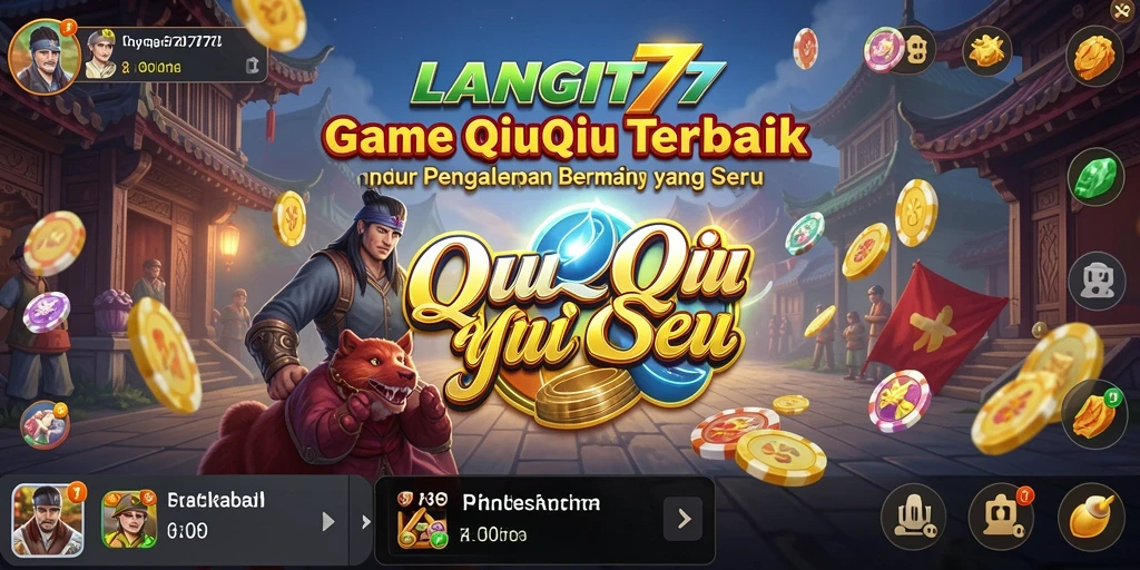 Tampilan gameplay seru dalam game QiuQiu LANGIT77.