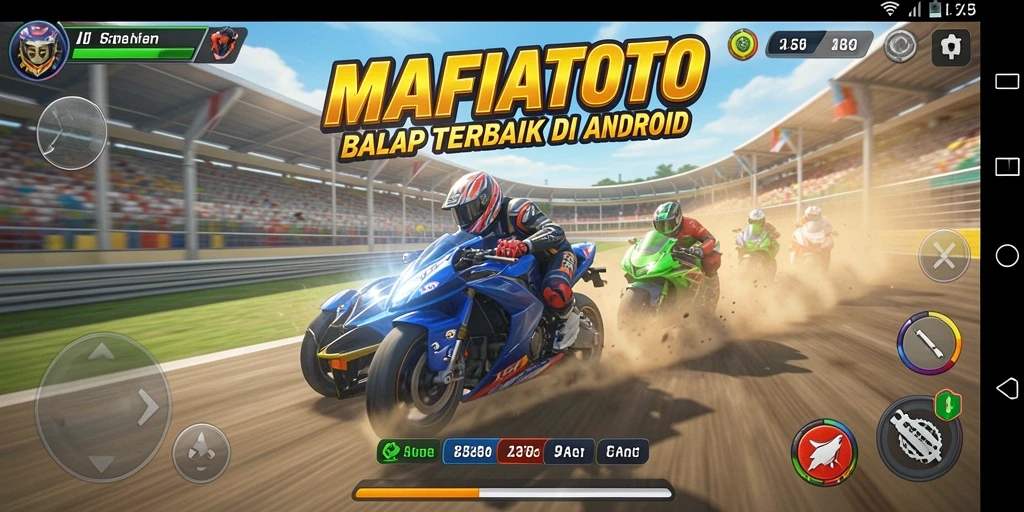 Gameplay seru MAFIATOTO dengan balapan cepat dan intens.