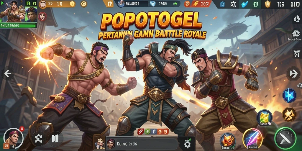 Tangkapan layar menunjukkan aksi intens dalam permainan Battle Royale.