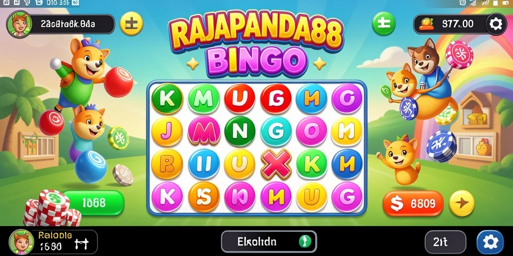 Tampilan gameplay menarik dari RAJAPANDA88 saat pemain bermain Bingo.
