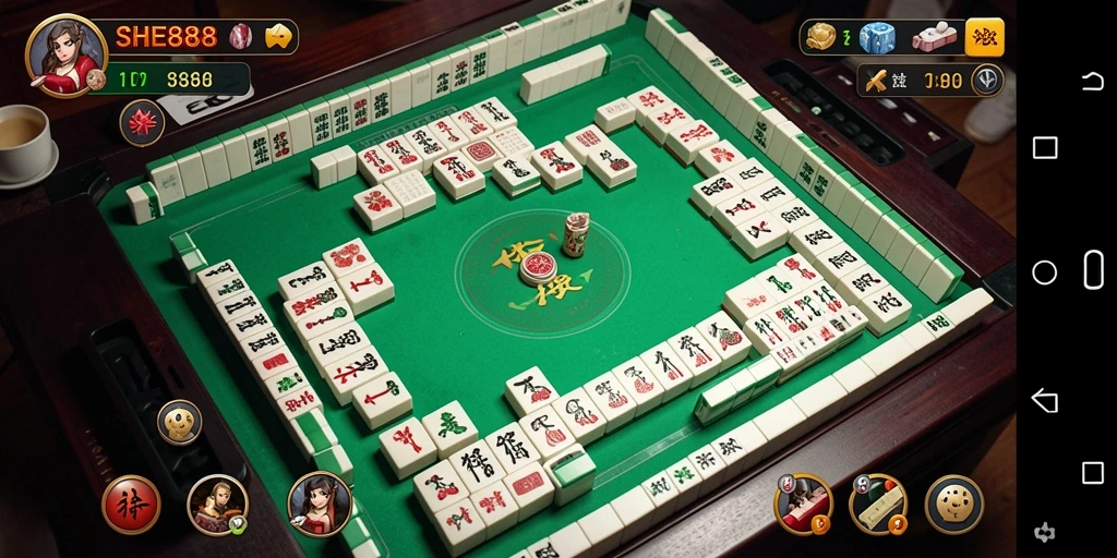 Tampilan utama gameplay SHE888 dengan pengalaman Mahjong yang mengasyikkan.