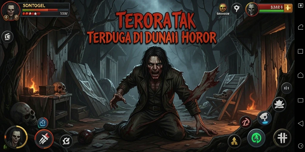Screenshot menampilkan suasana horor yang mencekam di SONTOGEL.